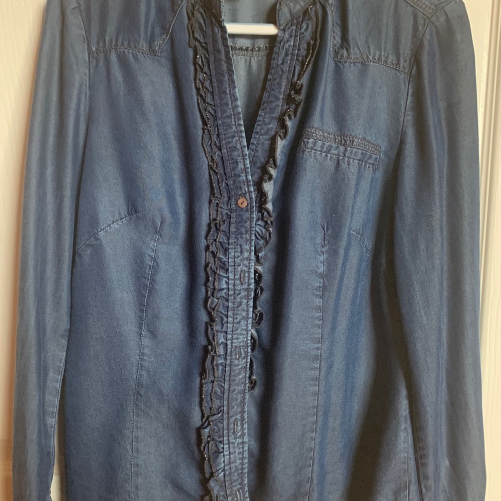 Button Down Fitted Mango Shirt - image 3